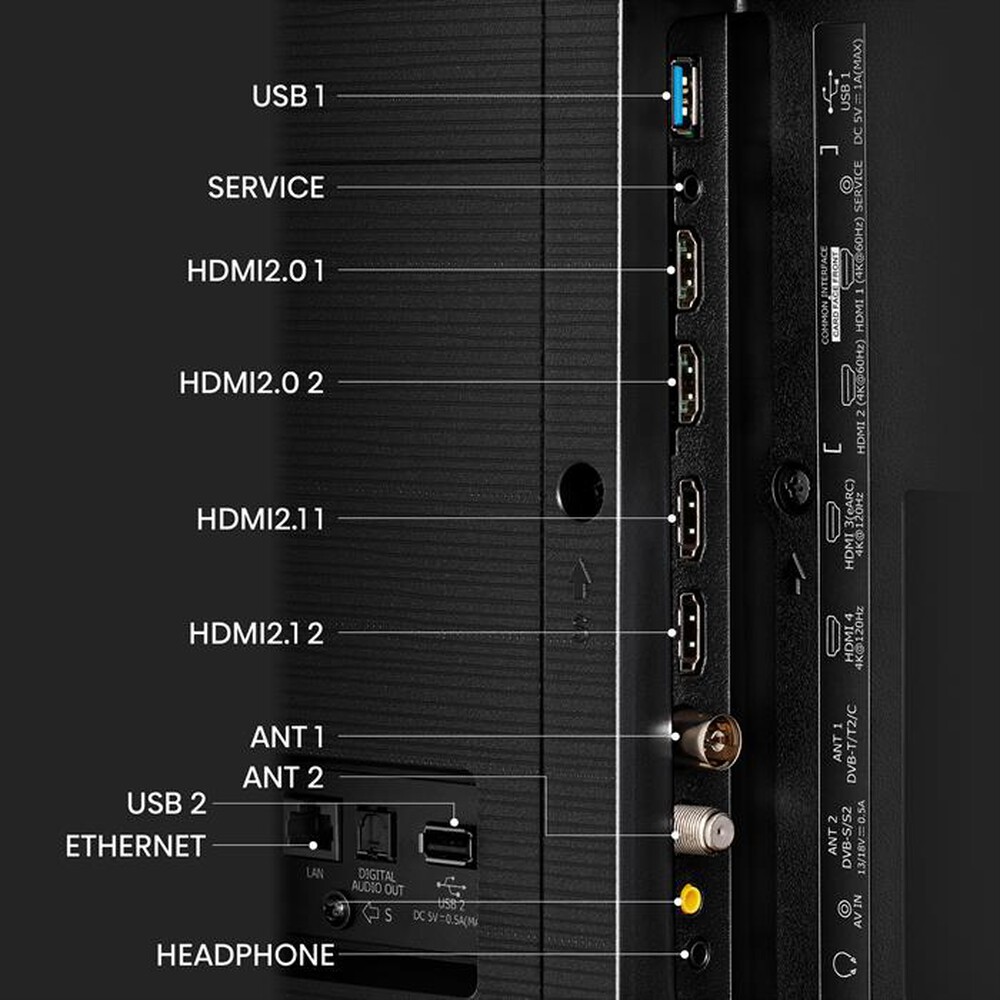"HISENSE - Smart TV MINI LED UHD 4K 55\" 55U8KQ-Dark Grey"