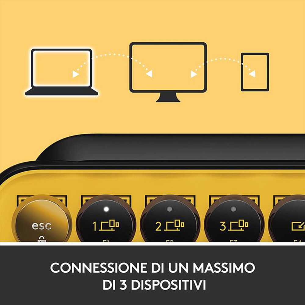 "LOGITECH - POP Keys Tastiera-Giallo"