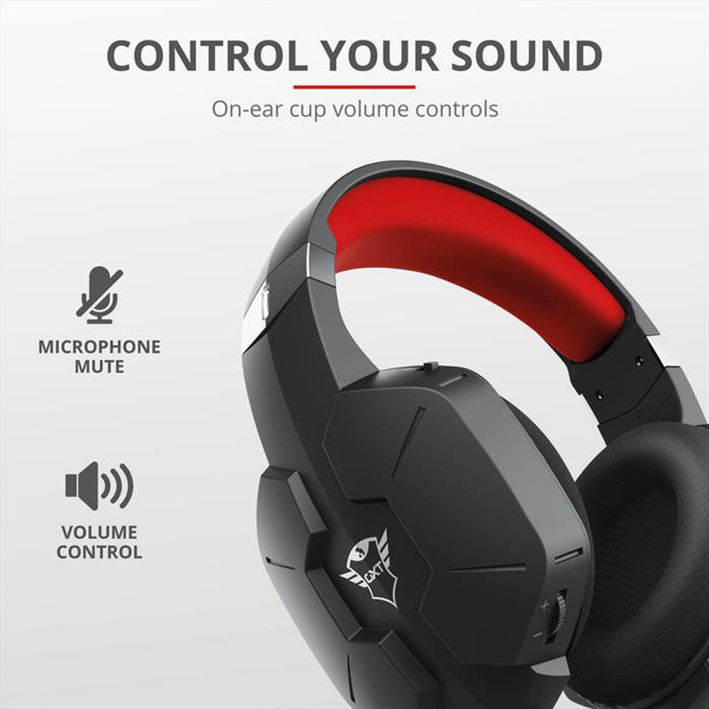 "TRUST - GXT323 CARUS HEADSET-Black/Red"