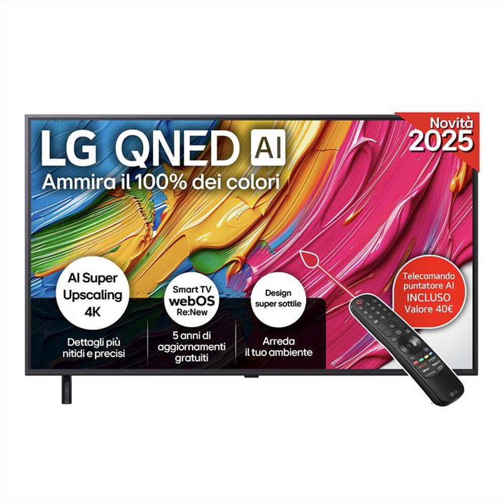 LG - Smart TV TV QNED AI UHD 4K 50" 50QNED80A6A-Nero