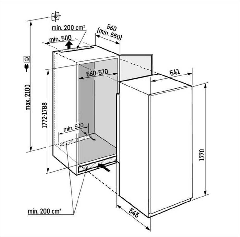 Immagine del prodotto LIEBHERR - Frigorifero 1 porta IRBSD 5120 Classe D 294 lt