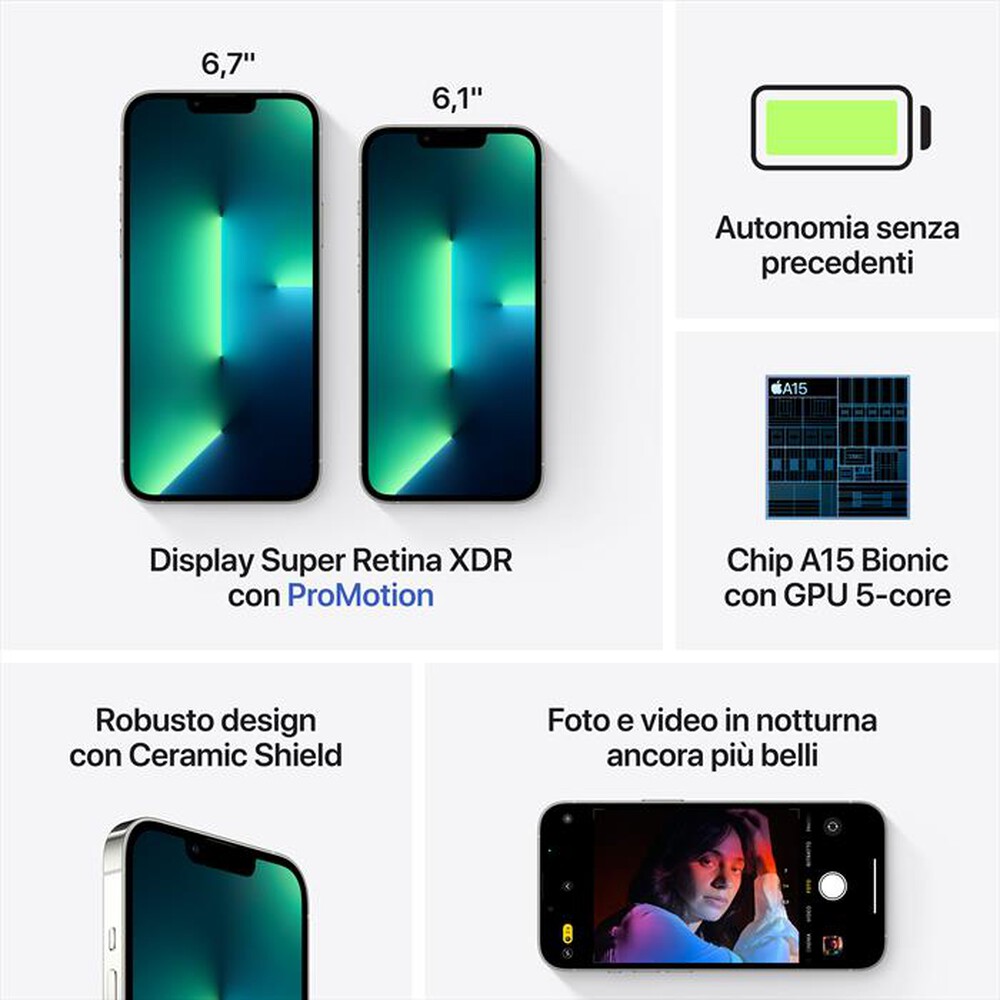 "APPLE - iPhone 13 Pro Max 128GB-Argento"