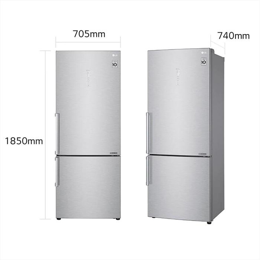 "LG - Frigorifero combinato GBB569NSAGB Classe D 462L-Stainless steel"