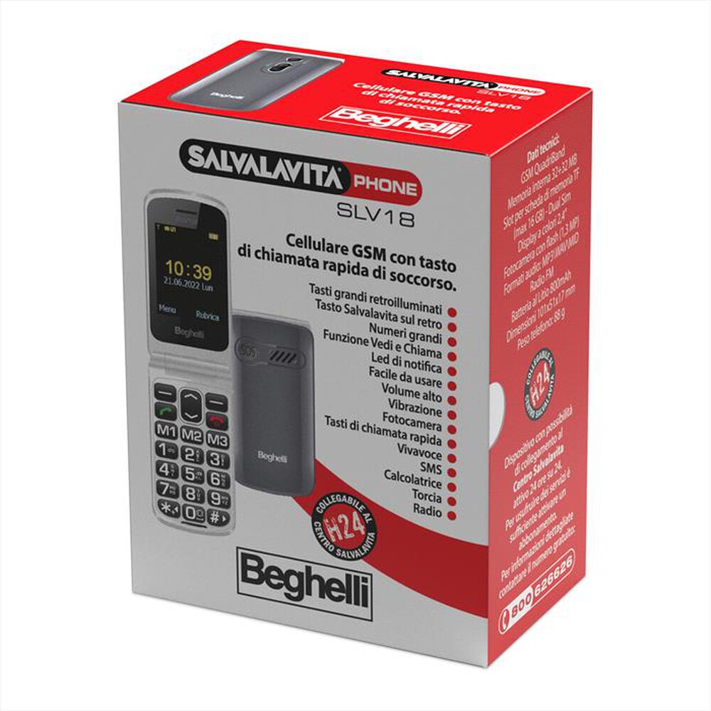 Immagine del prodotto BEGHELLI - Cellulare SLV18-Grigio