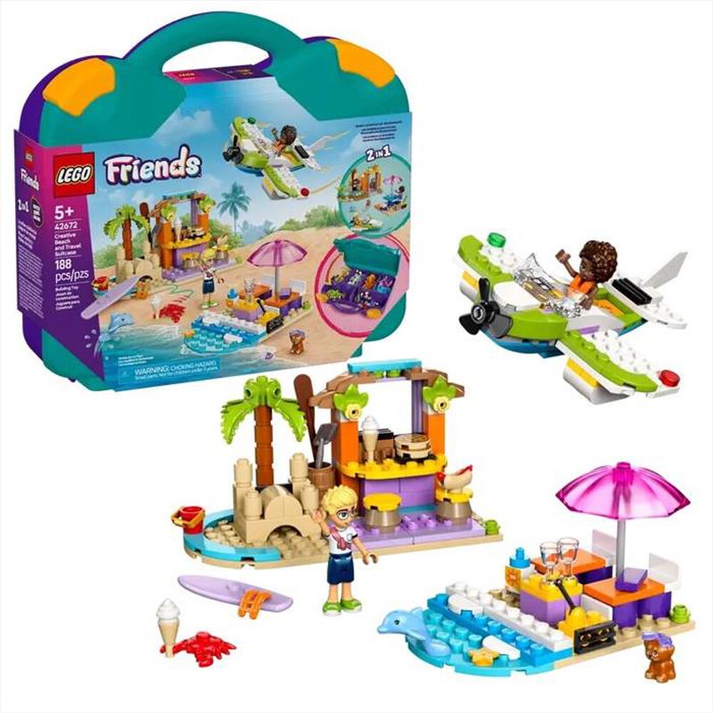 "LEGO - FRIENDS Valigia creativa spiaggia e viaggio-42672-Multicolore"