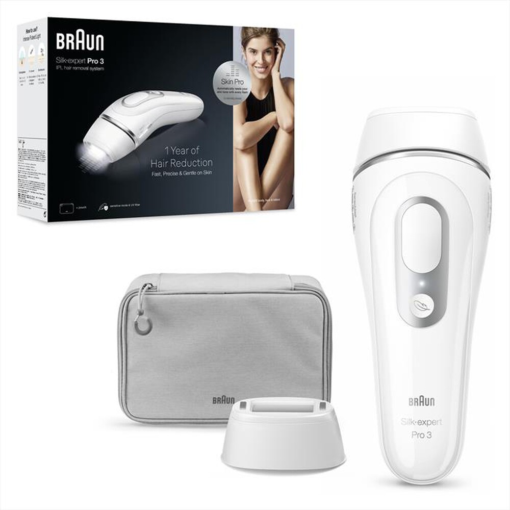 "BRAUN - Epilatore LUCE PULSATA PL3020-BIANCO/GRIGIO"