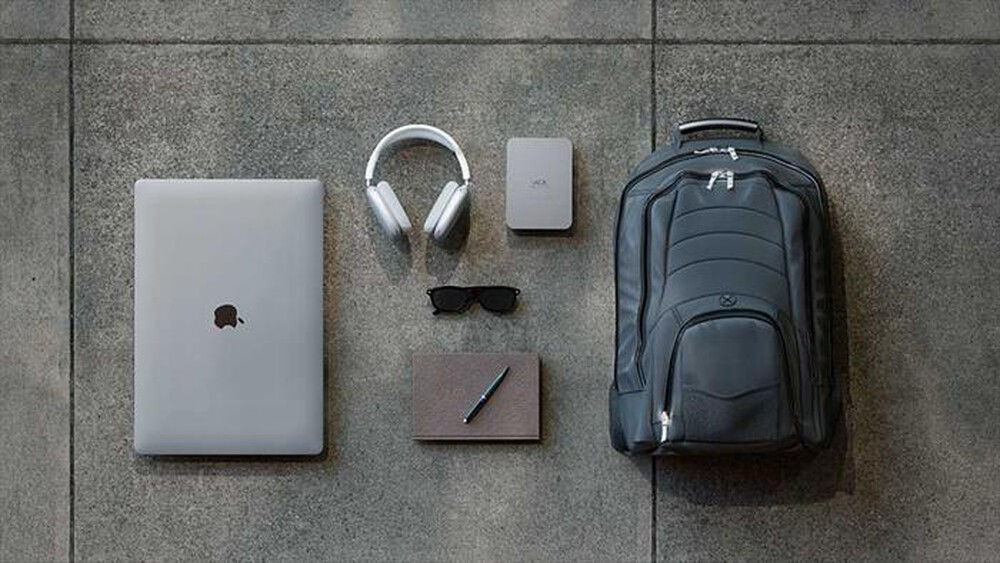 "LACIE - Hard disk esterno 5TB MOBILE DRIVE V2 USB-C-Argento lunare"