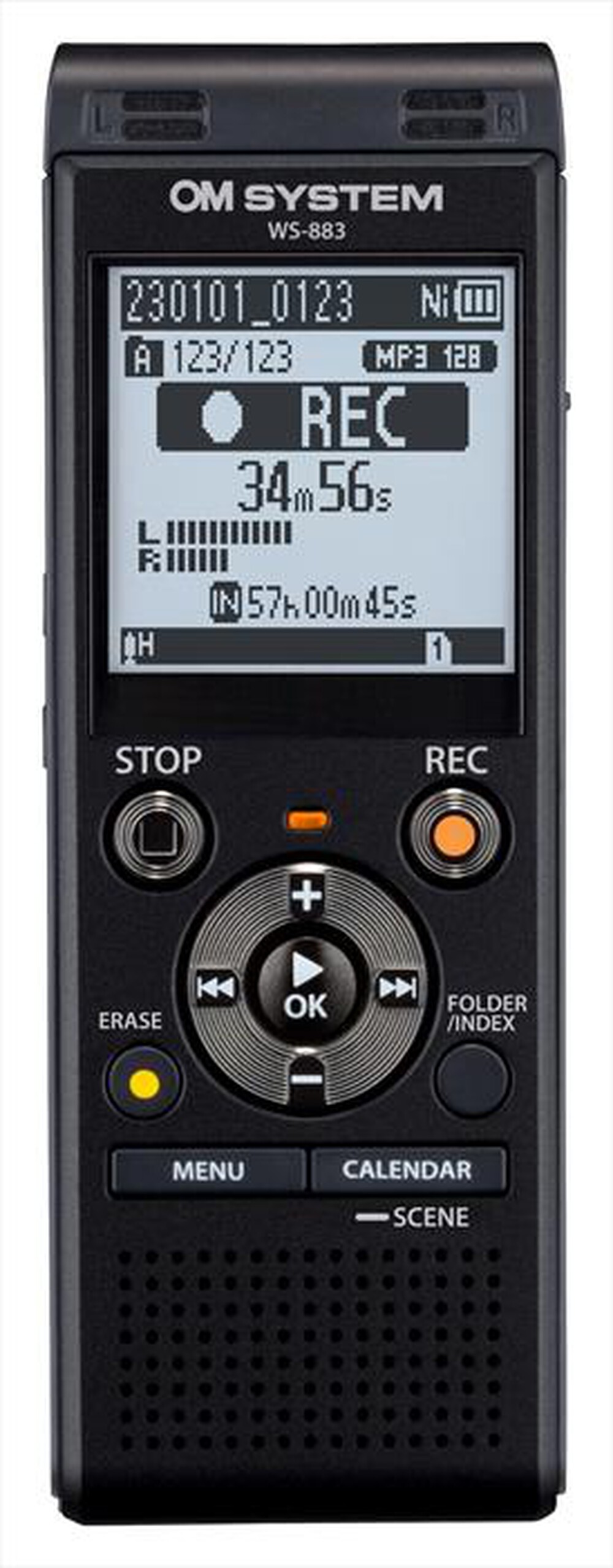 OLYMPUS - Registratore portatile WS-883-Nero