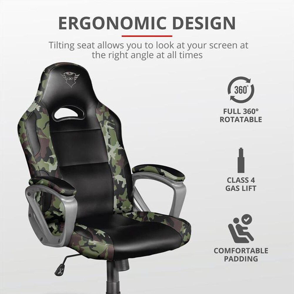 "TRUST - Sedia gaming GXT705C RYON CHAIR-Camouflage"