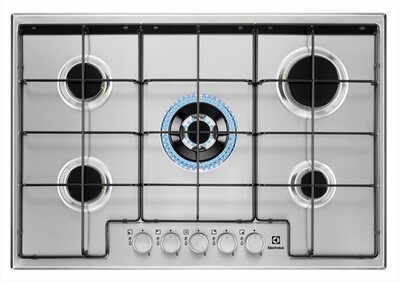 ELECTROLUX - Piano cottura a gas EGS7534X 0cm-Inox/manopole finitura Inox