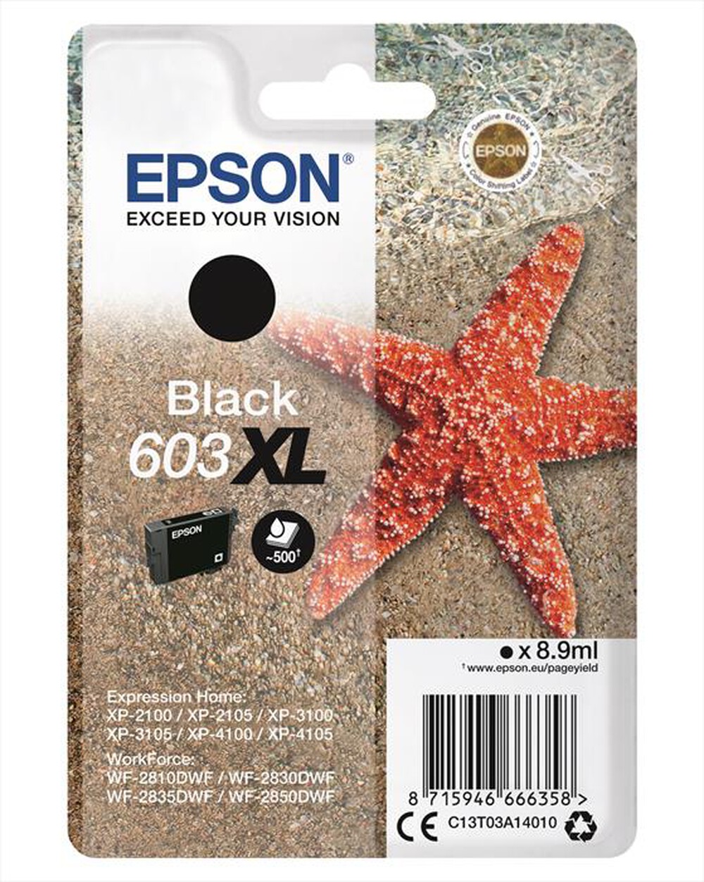 Immagine del prodotto EPSON - 603 STELLA MARINA T03A XL SINGLE NERO-Nero