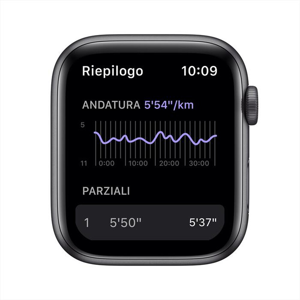 "APPLE - Apple Watch NIKE SE GPS 44mm Alluminio Grigio Sc-Cinturino Sport Antracite/Nero"
