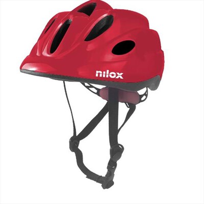 NILOX - CASCO NILOX PER BAMBINO CON LUCE LED POSTERIORE-Rosso