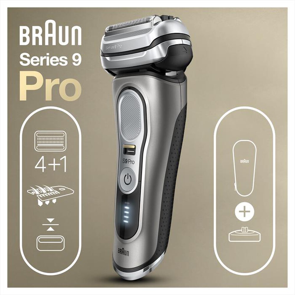"BRAUN - Rasoio elettrico barba SERIES 9 PRO 9415S-Grigio"