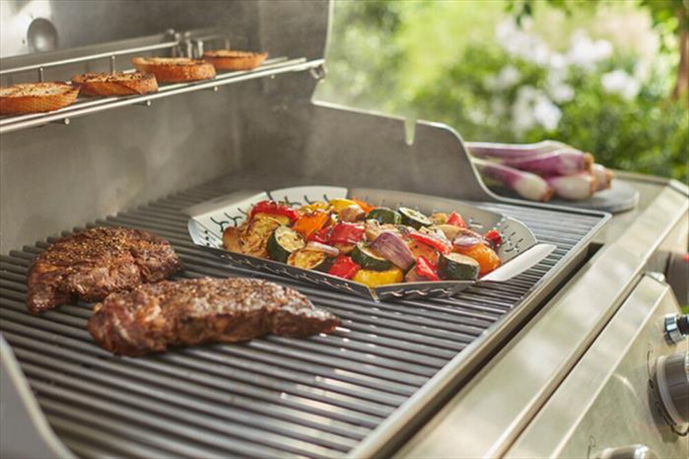 "WEBER - VASSOIO PER VERDURA IN INOX - GRANDE-inox"