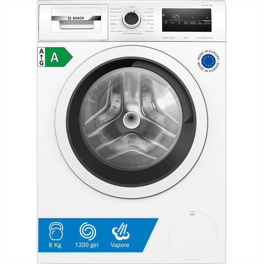 Immagine del prodotto BOSCH - Lavatrice Serie 4 WAN24208II 8Kg 1200g/m Classe A-Bianco