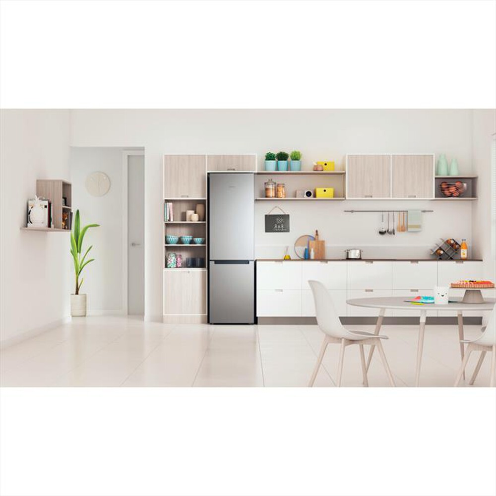 "INDESIT - Frigorifero combinato PUSH&GO INFC9 TA23X Classe D-Argento"