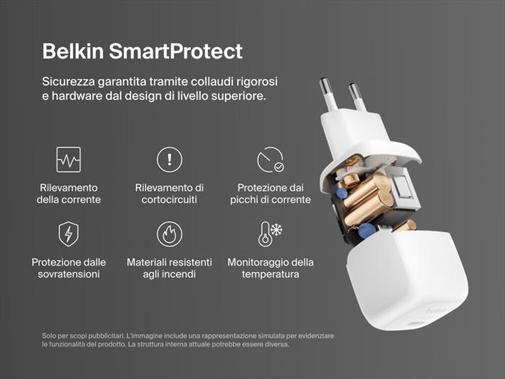 Immagine del prodotto BELKIN - Caricabatteria da parete USB-C compatto da 45 W-Bianco