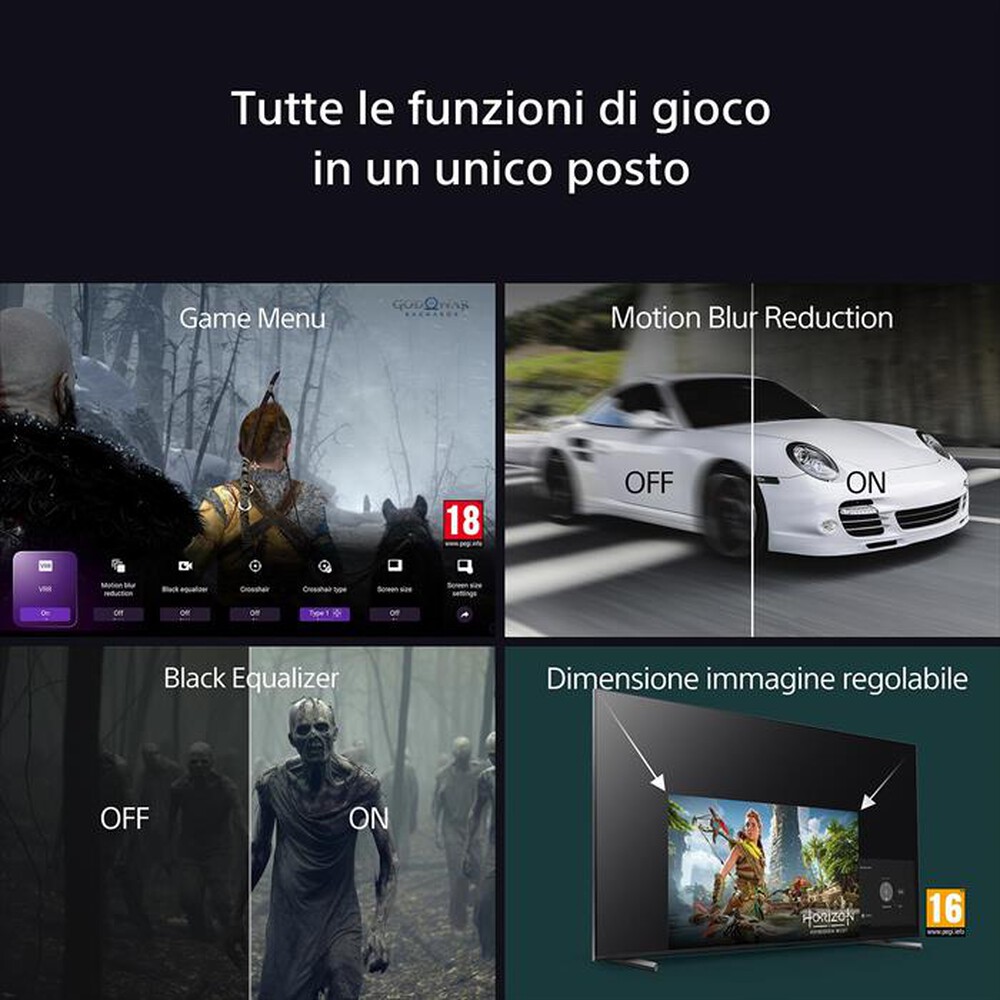 "SONY - Smart TV MINI LED UHD 4K 75\" K75XR70PAEP-Nero"