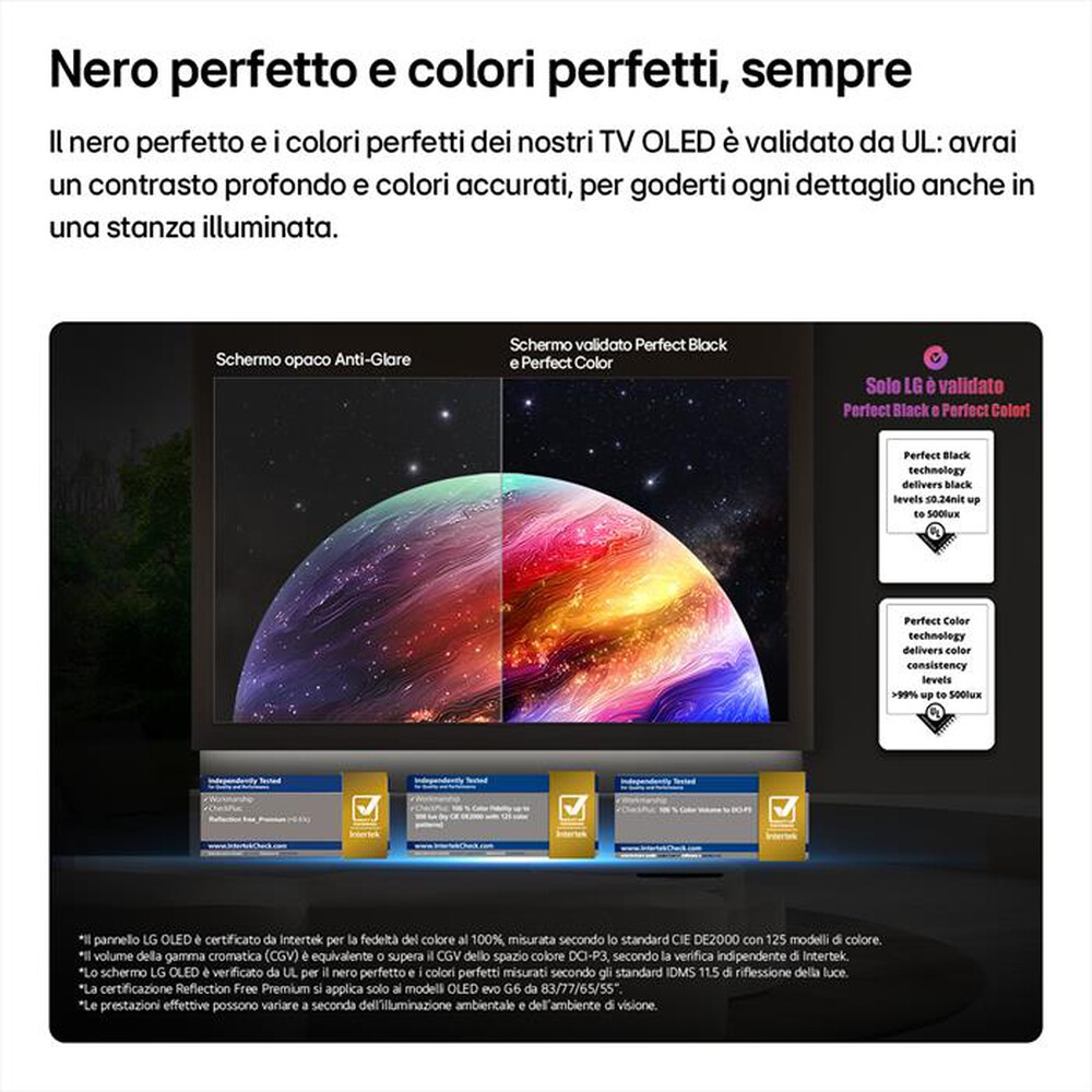 Immagine del prodotto LG - Smart TV OLED 4K 65" EVO AI G6 OLED65G64-Dark Satin Silver