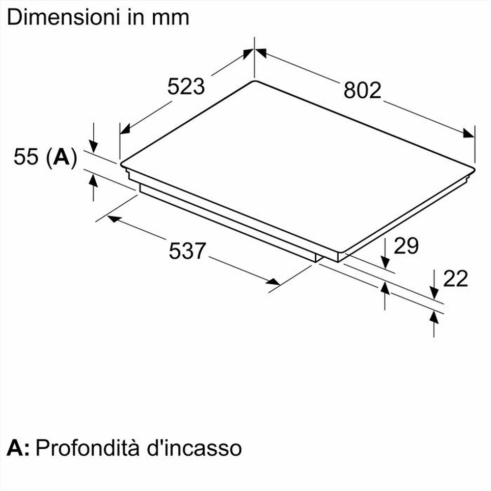 Immagine del prodotto BOSCH - Piano cottura induzione PVS845HB1E 80,2 cm-Nero