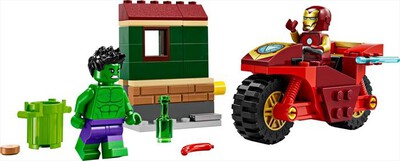 LEGO - Iron Man con moto e The Hulk - 76287-Multicolore
