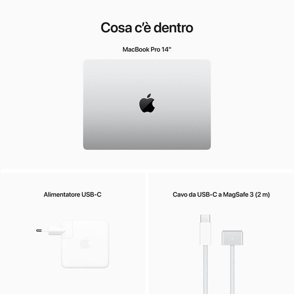 "APPLE - MacBook Pro 14\" M2 Pro core: 10 CPU 16 GPU 512GB-Argento"
