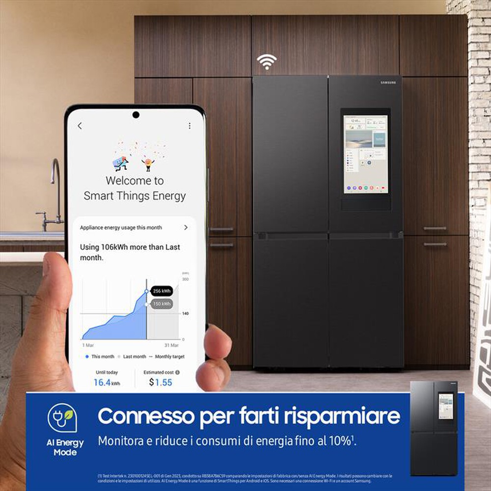 Immagine del prodotto SAMSUNG - Frigorifero 4 porte RF65DG9H0EB1EF Classe E 637 lt-Antracite