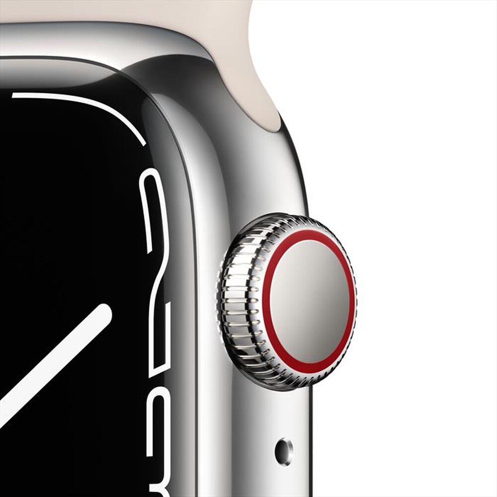 "APPLE - Watch Series 7 GPS+Cellular 41mm Acciaio Arg-Cinturino Sport Galassia"