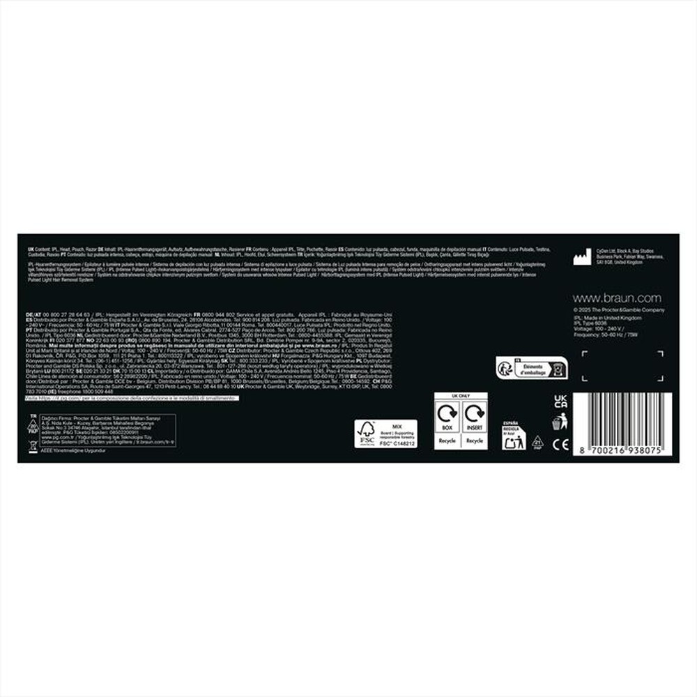 Immagine del prodotto BRAUN - Epilatore a luce pulsata smart IPL PL7211 BOX EURO-BIANCO/BRONZO