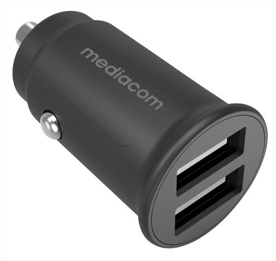 MEDIACOM - Caricabatterie da auto con 2 porte USB MD-A160