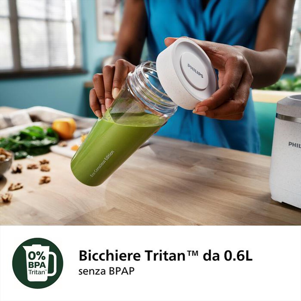 "PHILIPS - Frullatore ECO CONSCIOUS EDIT.SERIE 5000 HR2500/00-Crema"