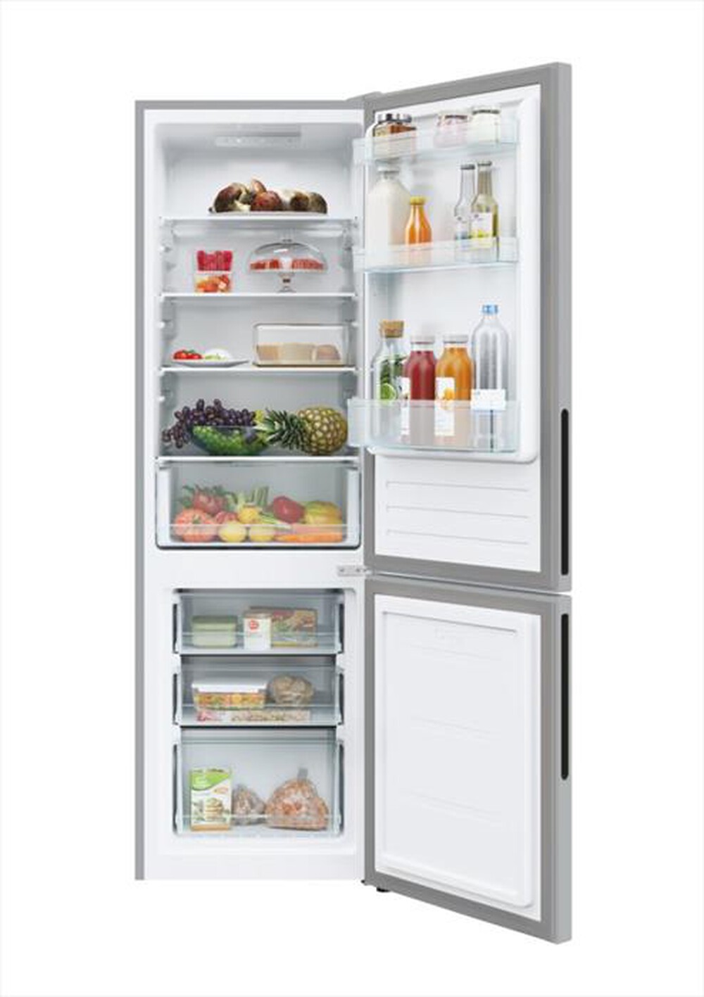 "CANDY - Frigorifero combinato CCT3L517ES Classe E 260 lt-Argento"