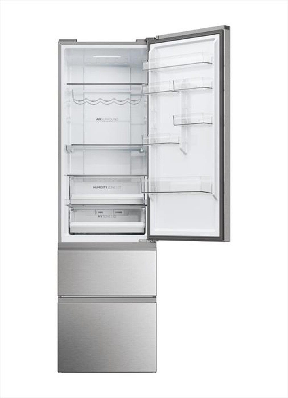 "HAIER - Frigorifero combinato HTW5620DNMG Classe D 414 lt-Argento"