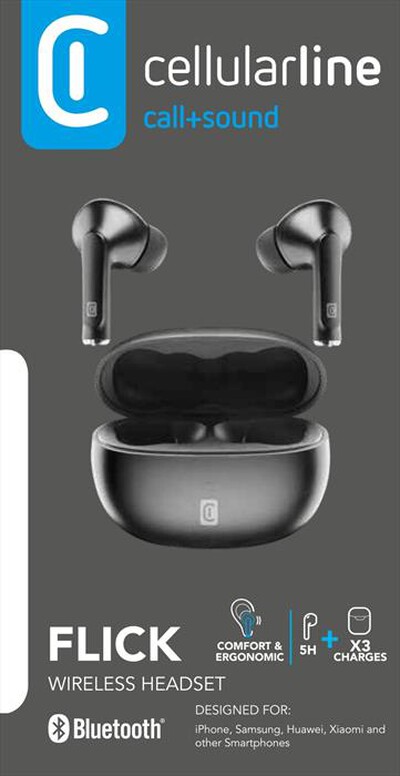 CELLULARLINE - BTFLICKTWSK-Nero,  CELLULARLINE - BTFLICKTWSK-Nero