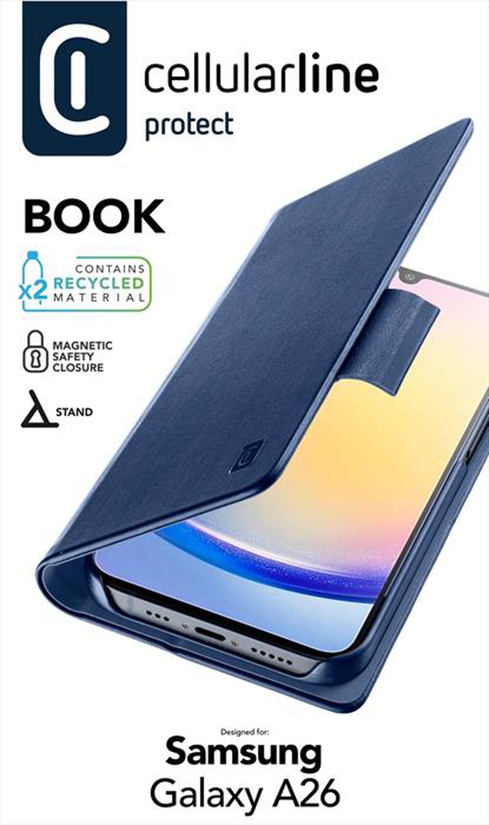 Immagine del prodotto CELLULARLINE - BOOK - GALAXY A26 CUSTODIA A LIBRO-Blu