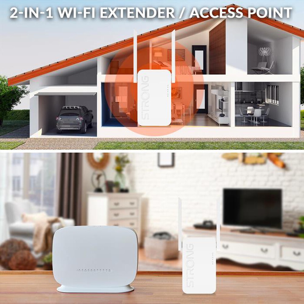 "STRONG - Range extender REPEATERAX3000-bianco"