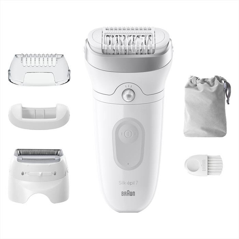 "BRAUN - Epilatore SILK-ÉPIL 7 7-041-BIANCO/ARGENTO"