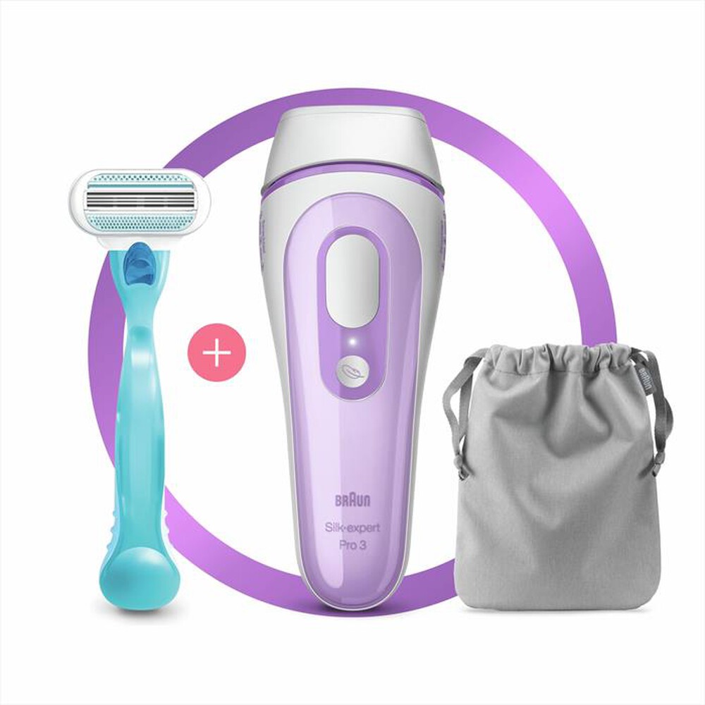 "BRAUN - Silk-Expert Pro 3 PL3011-Bianco/Lilla"