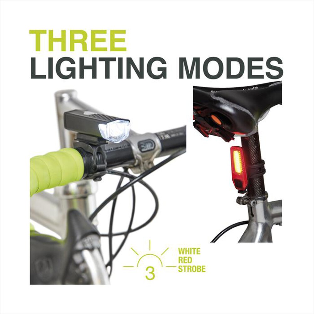 Immagine del prodotto NEWRBAN - Kit luci anteriore e posteriore per bici-Nero