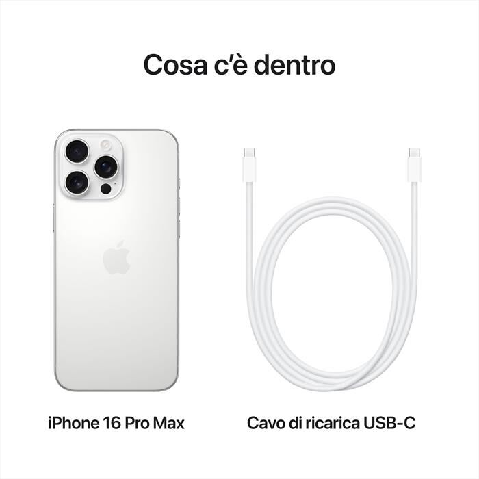 APPLE - iPhone 16 Pro Max 256GB-Titanio Bianco | Euronics