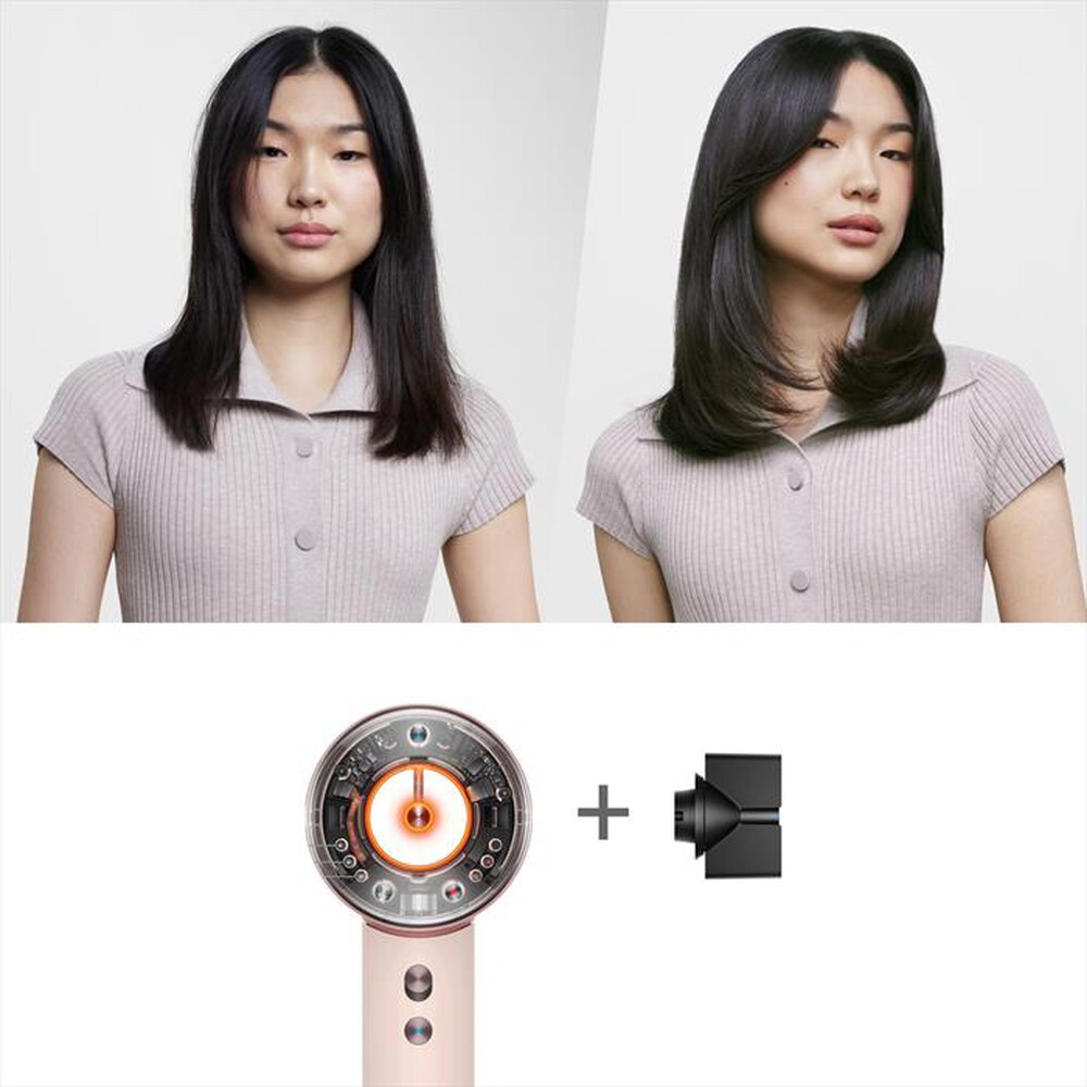 "DYSON - SUPERSONIC NURAL™CAPELLI LISCI E ONDULATI-Rosa Cipria/Oro Rosa"