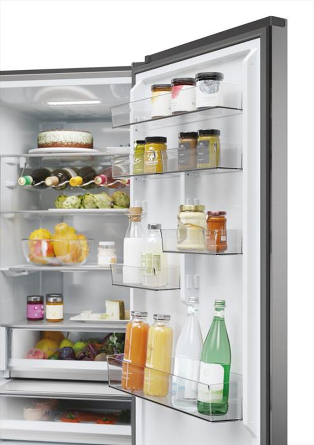 "HAIER - Frigorifero combinato HDPW5620BNPK Classe B 409 lt-Acciaio inox"