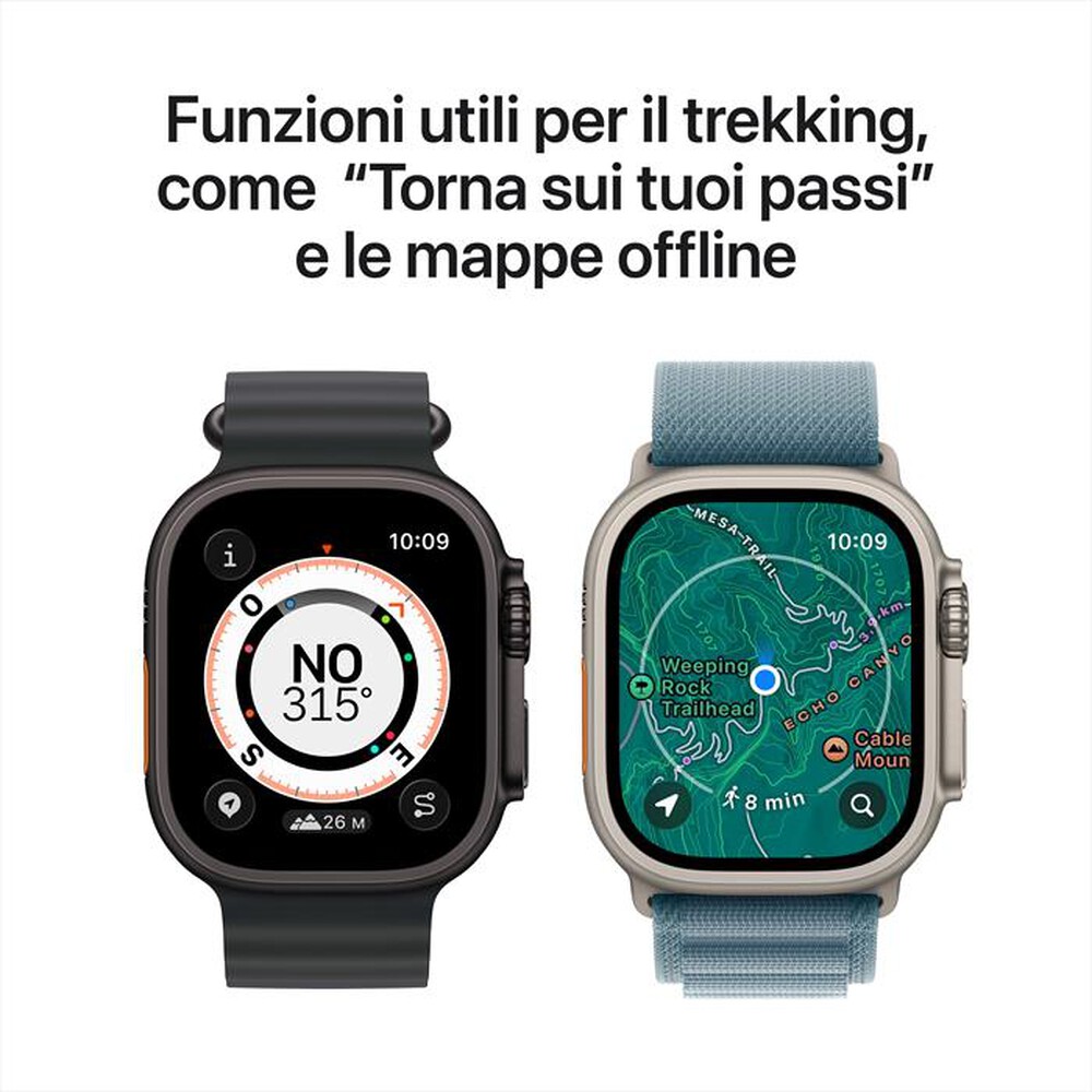 Immagine del prodotto APPLE - Watch Ultra 3 GPS + Cellular 49mm Titanio Nero-Trail Loop Nero/Cenere - S/M