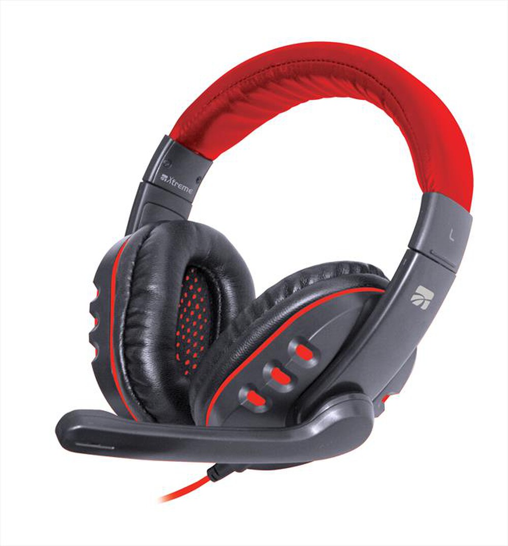 "XTREME - PRO HEADSET STEREO-NERO/ROSSO"