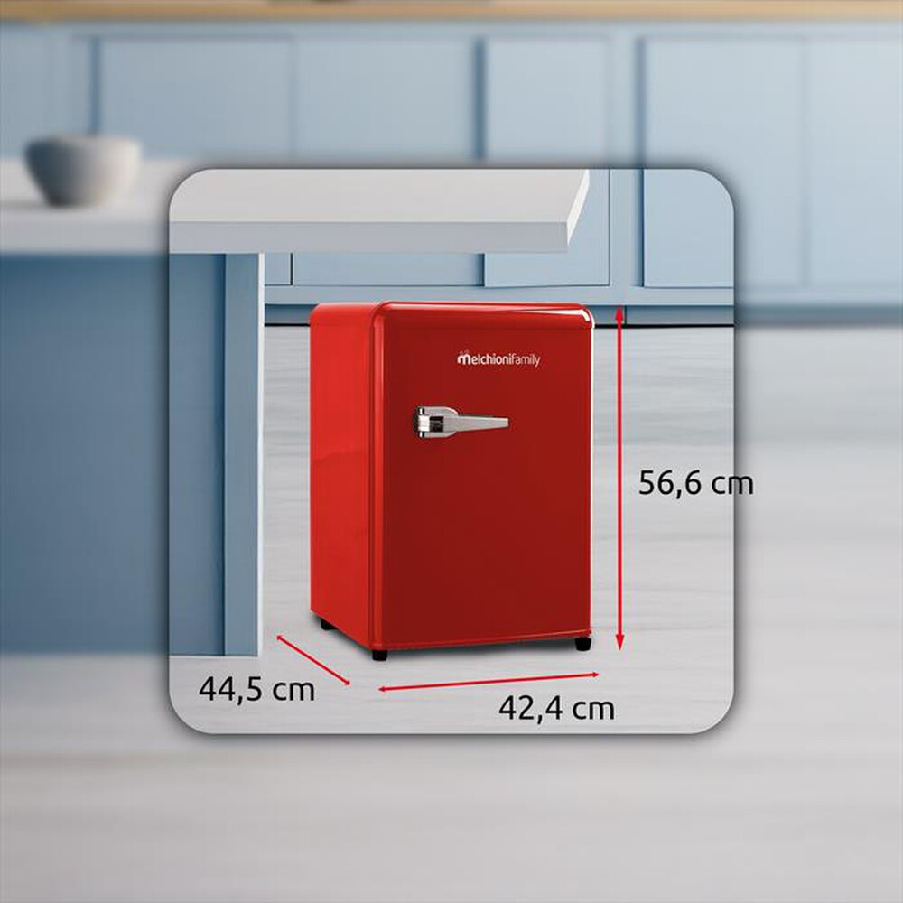 Immagine del prodotto MELCHIONI FAMILY - Frigorifero sotto-tavolo SIBERIA 45 Classe E 45lt-Rosso / Metallo