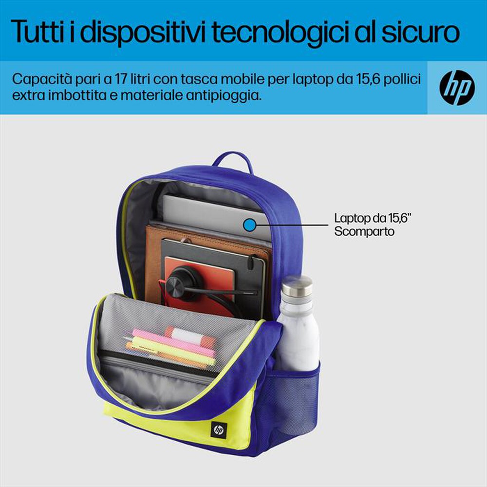"HP - ZAINO CAMPUS 15,6\"-Blu, lime"