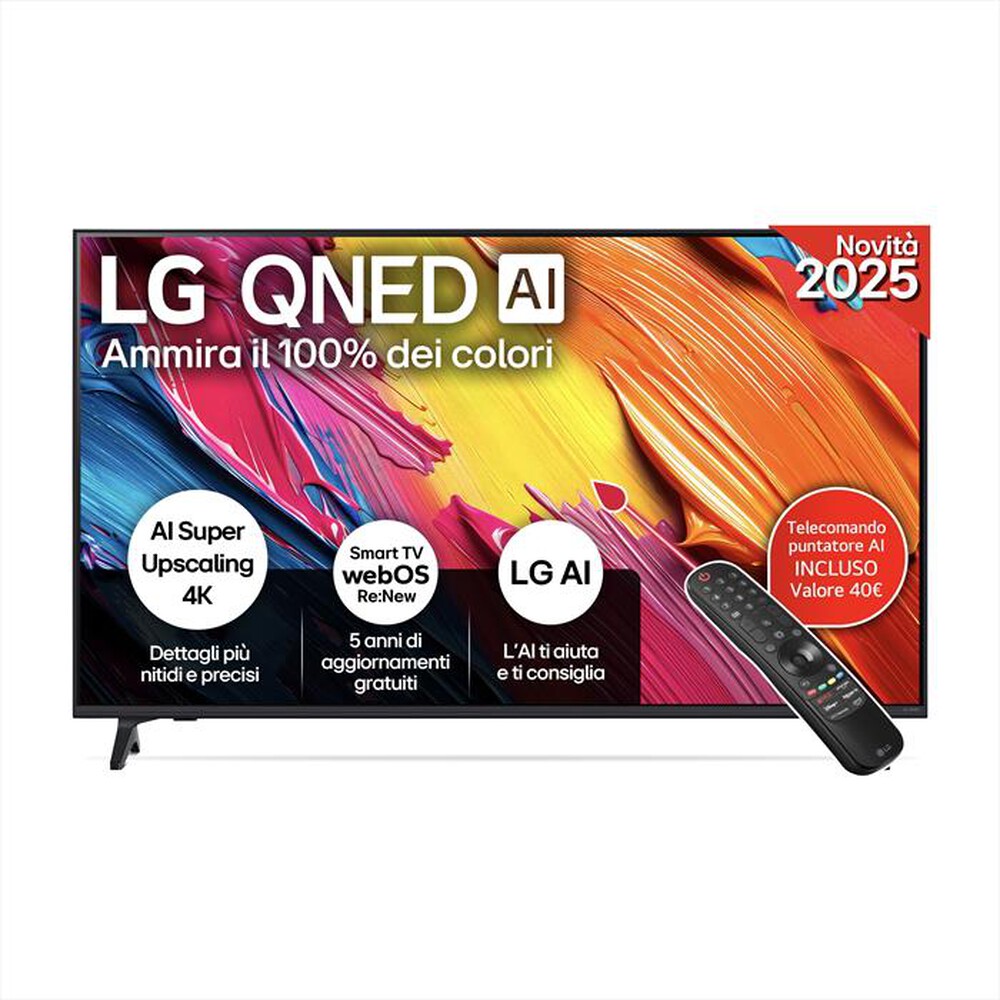 LG - Smart TV QNED UHD 4K 55" AI 55QNED70A6A-Nero