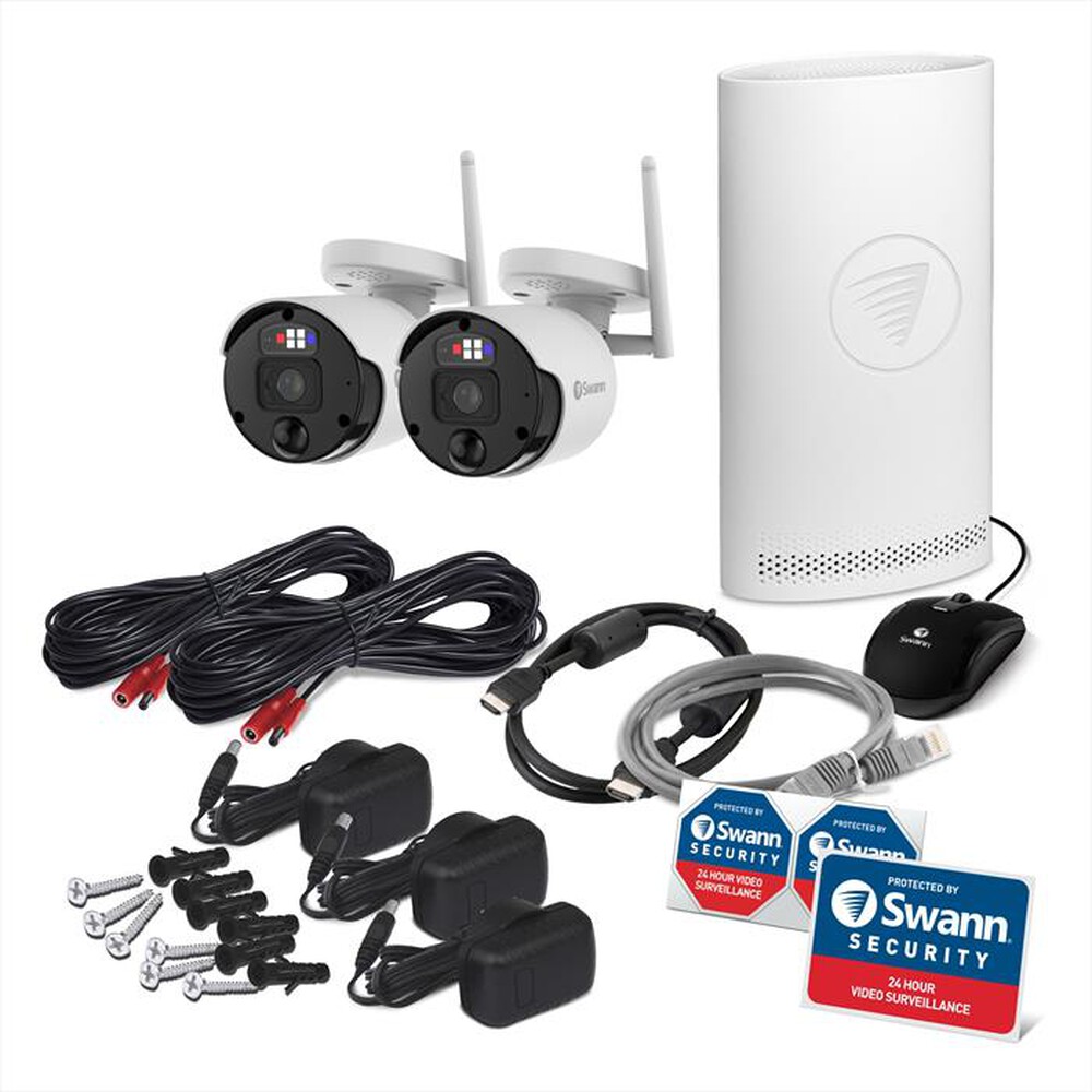 "SWANN - NVW-800 NVR 2 CAM 4 CANALI 4K WI-FI-White"