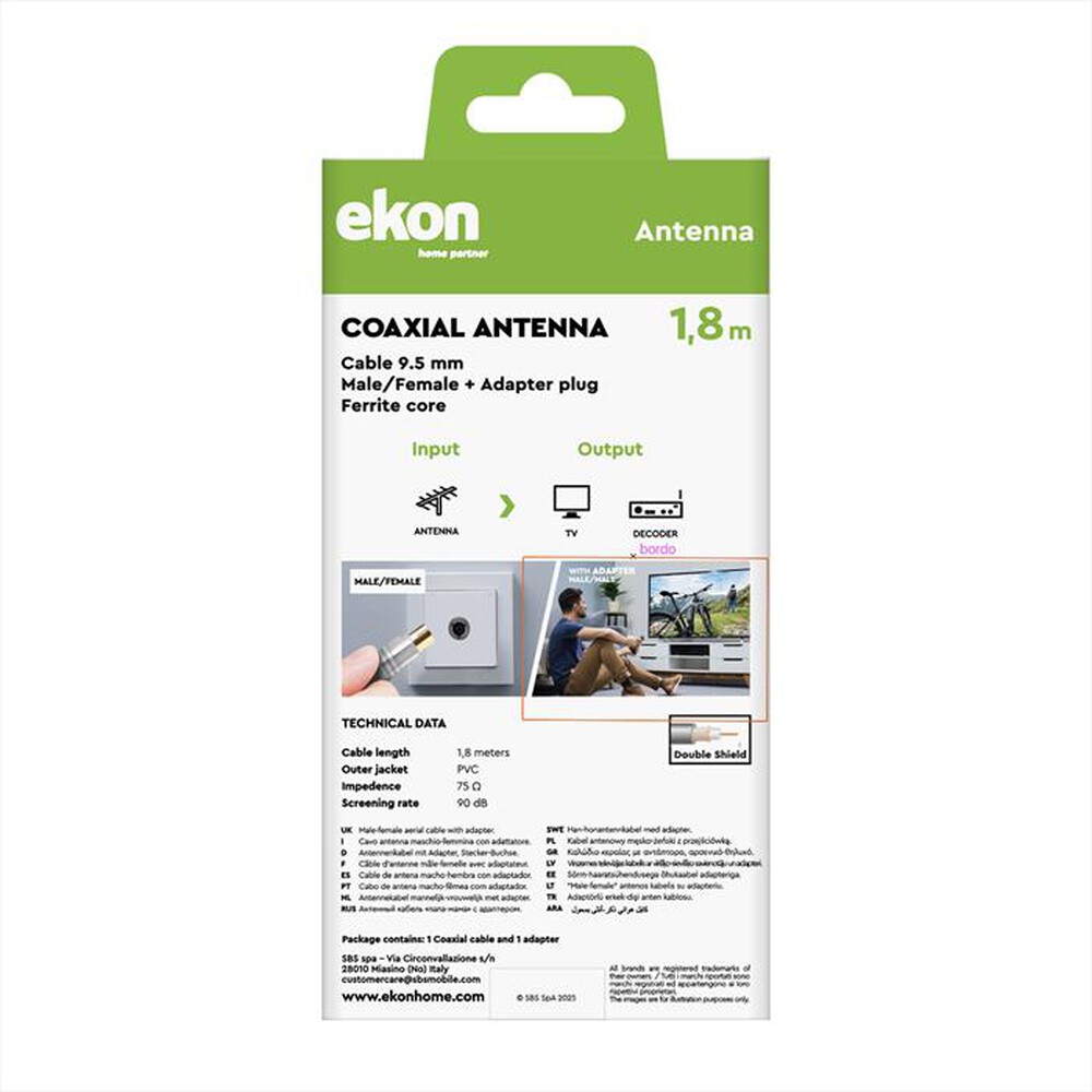 Immagine del prodotto SBS - ECAN18METMFW-Bianco